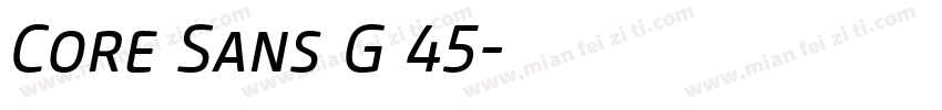 Core Sans G 45字体转换